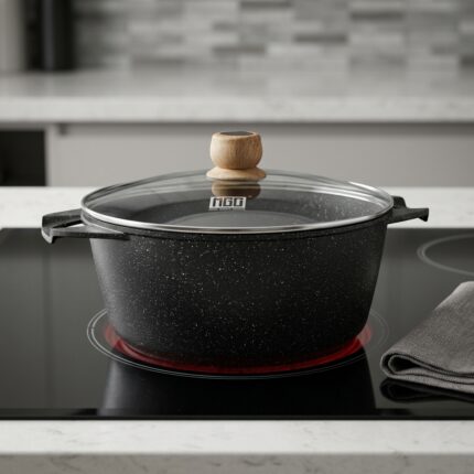 32cm Granite Cooking Pot with Lid